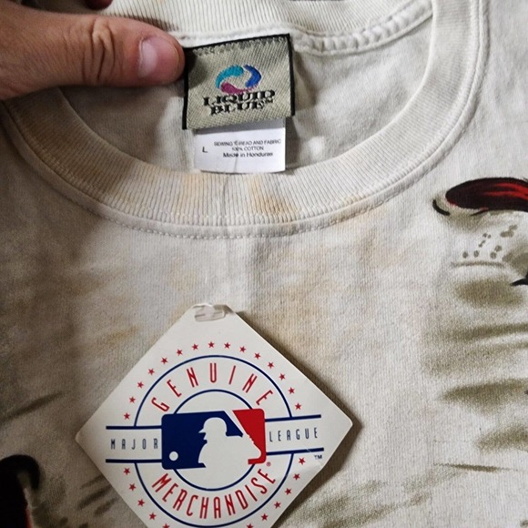 Washington Nationals Liquid Blue T Shirt Mens Liquid Blue Sz L - Picture 2 of 5